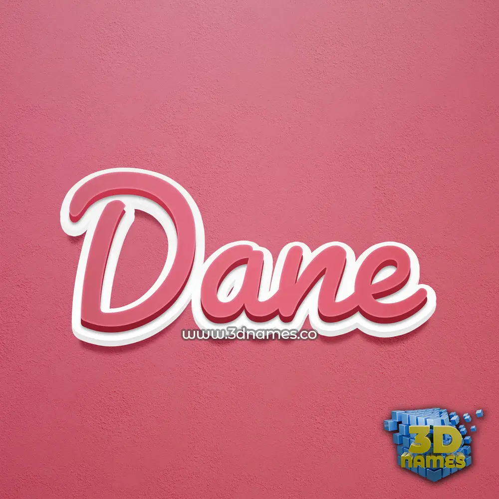 dane in Red Scribble style - 3D name wallpaper