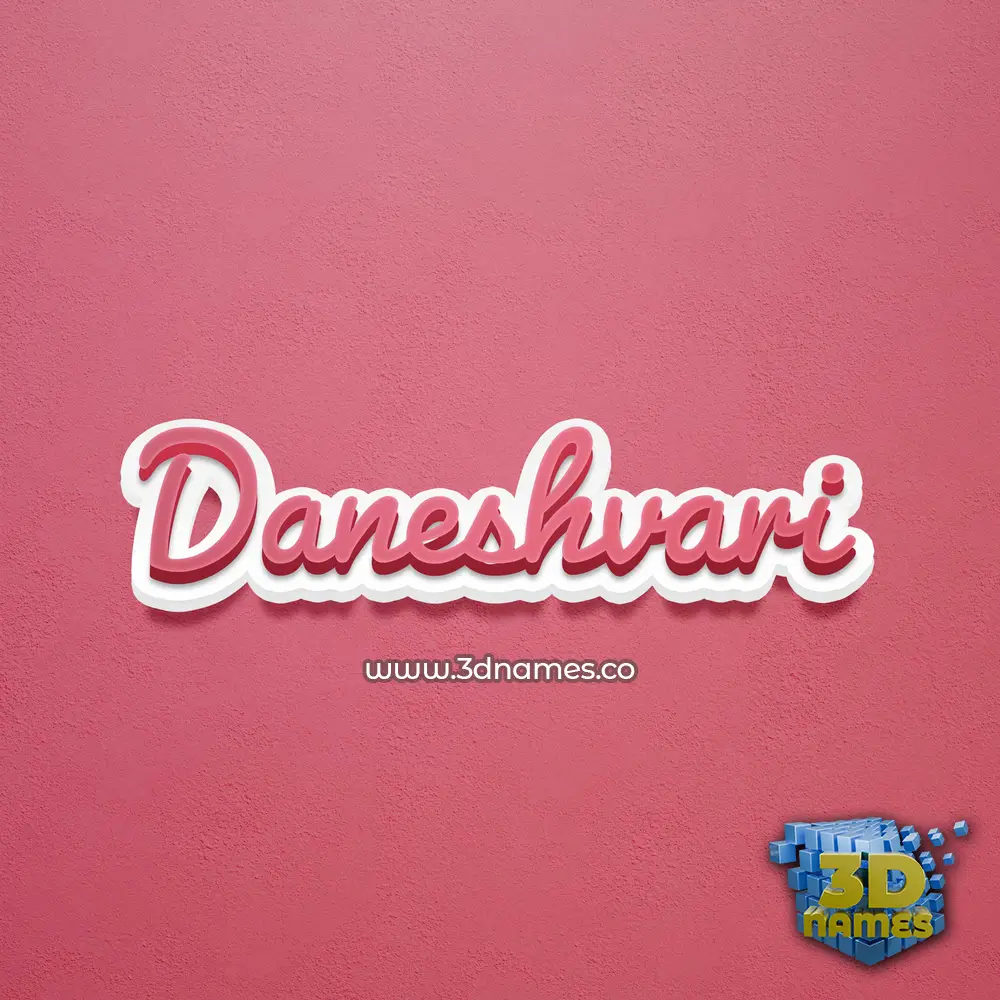 daneshvari in Red Scribble style - 3D name wallpaper