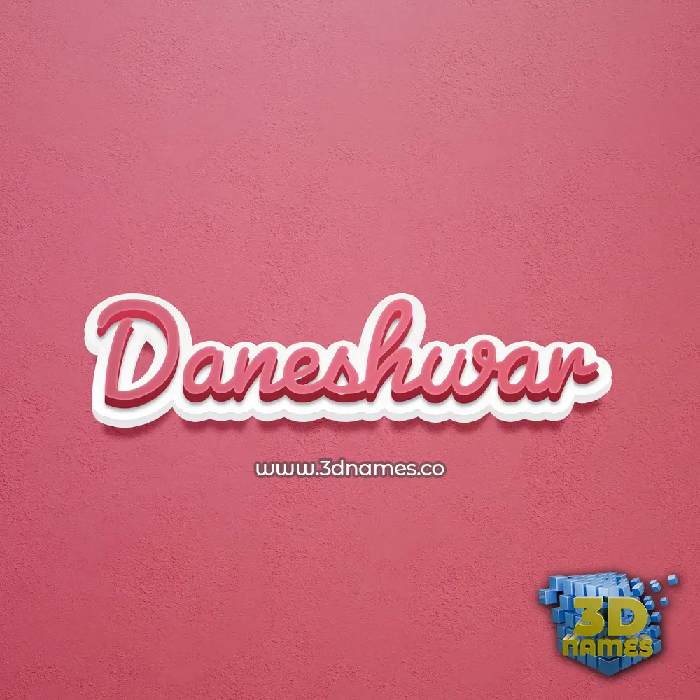 daneshwar in Red Scribble style - 3D name wallpaper