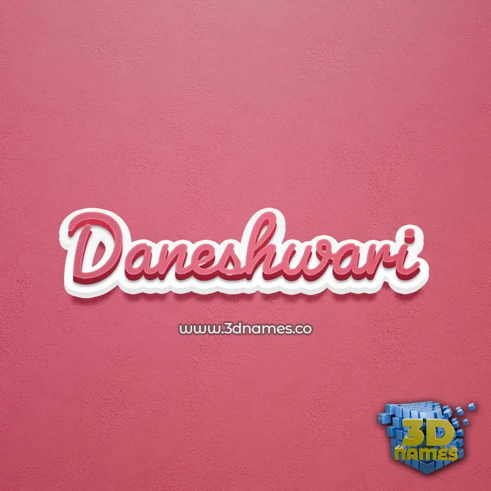 daneshwari in Red Scribble style - 3D name wallpaper