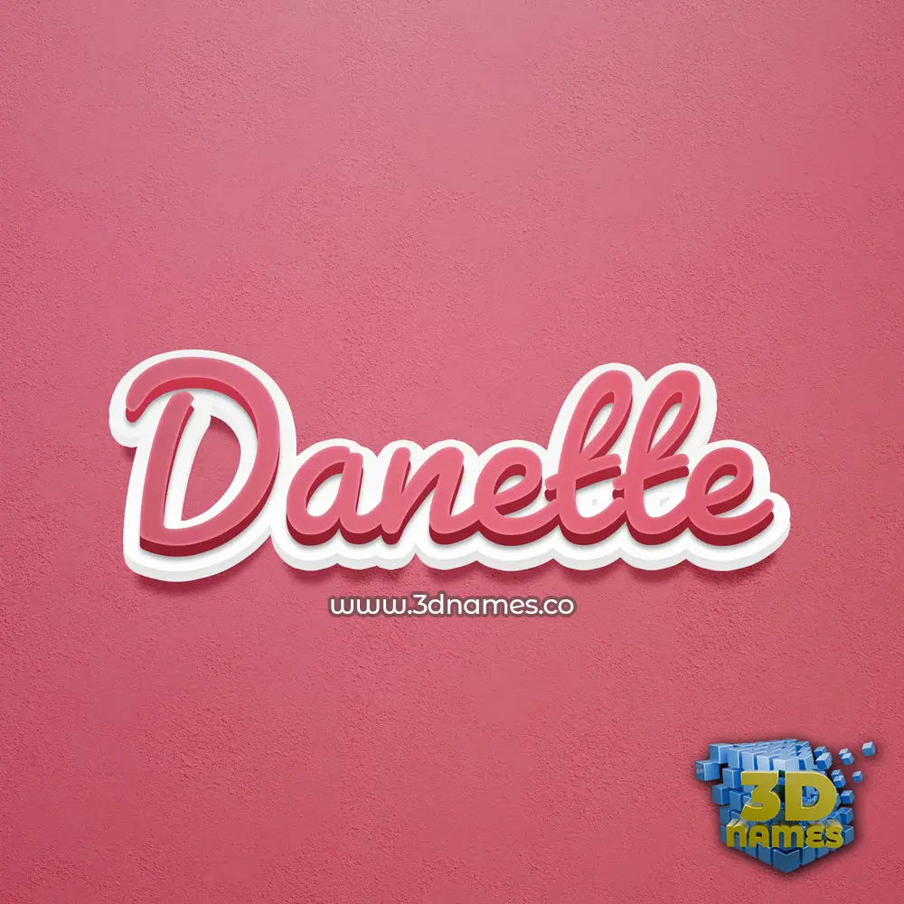 danette in Red Scribble style - 3D name wallpaper