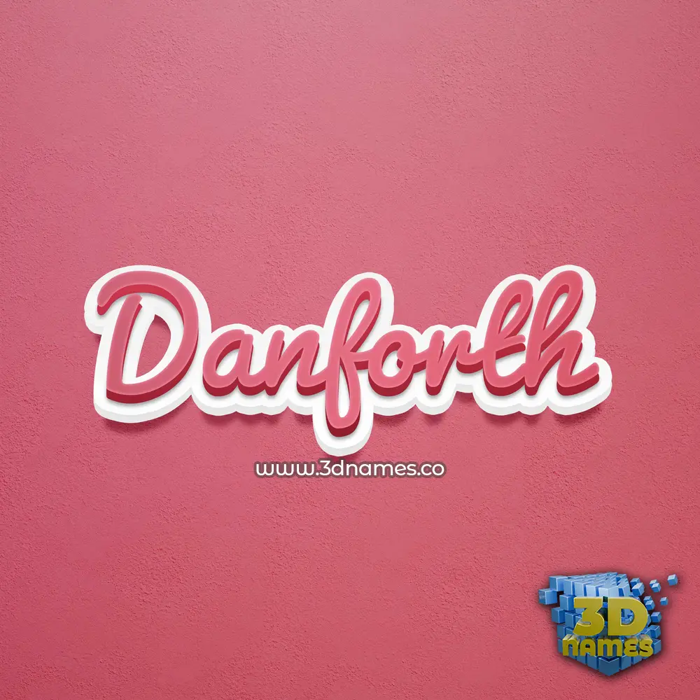 danforth in Red Scribble style - 3D name wallpaper