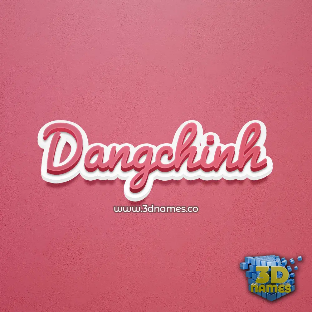 dangchinh in Red Scribble style - 3D name wallpaper