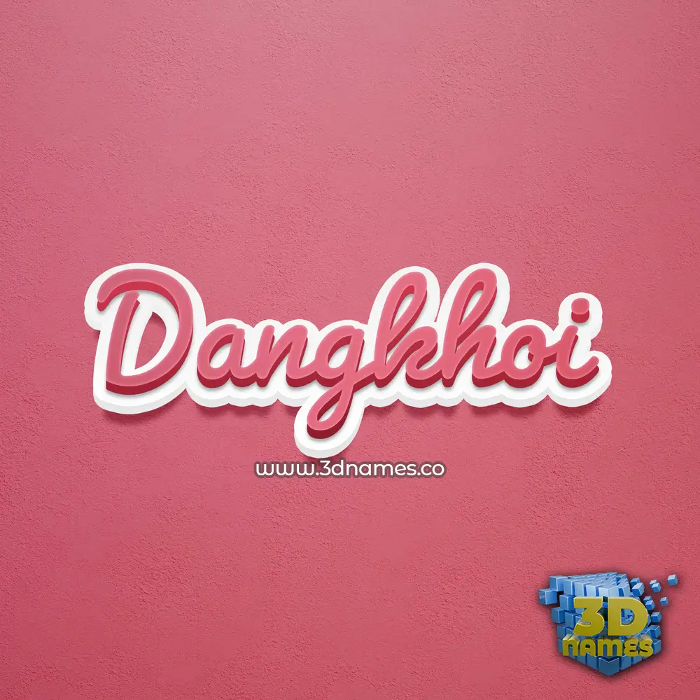 dangkhoi in Red Scribble style - 3D name wallpaper