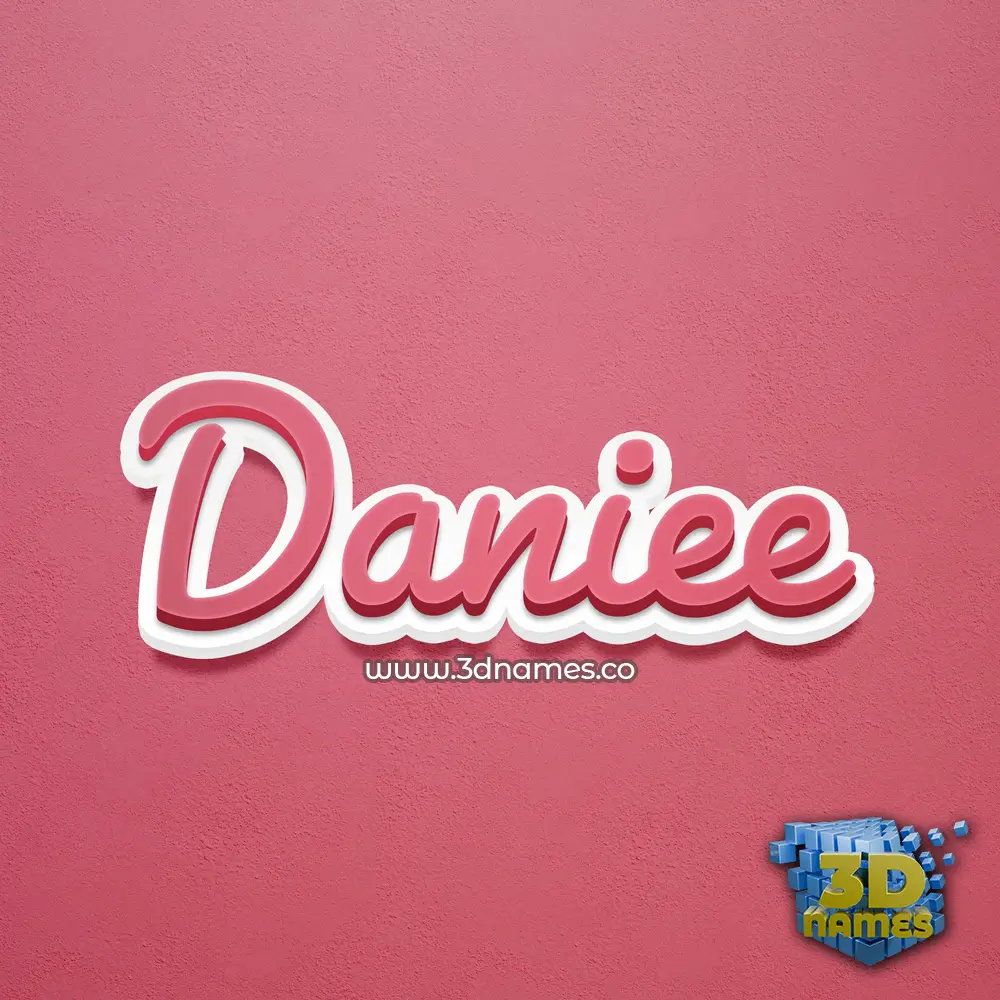 daniee in Red Scribble style - 3D name wallpaper