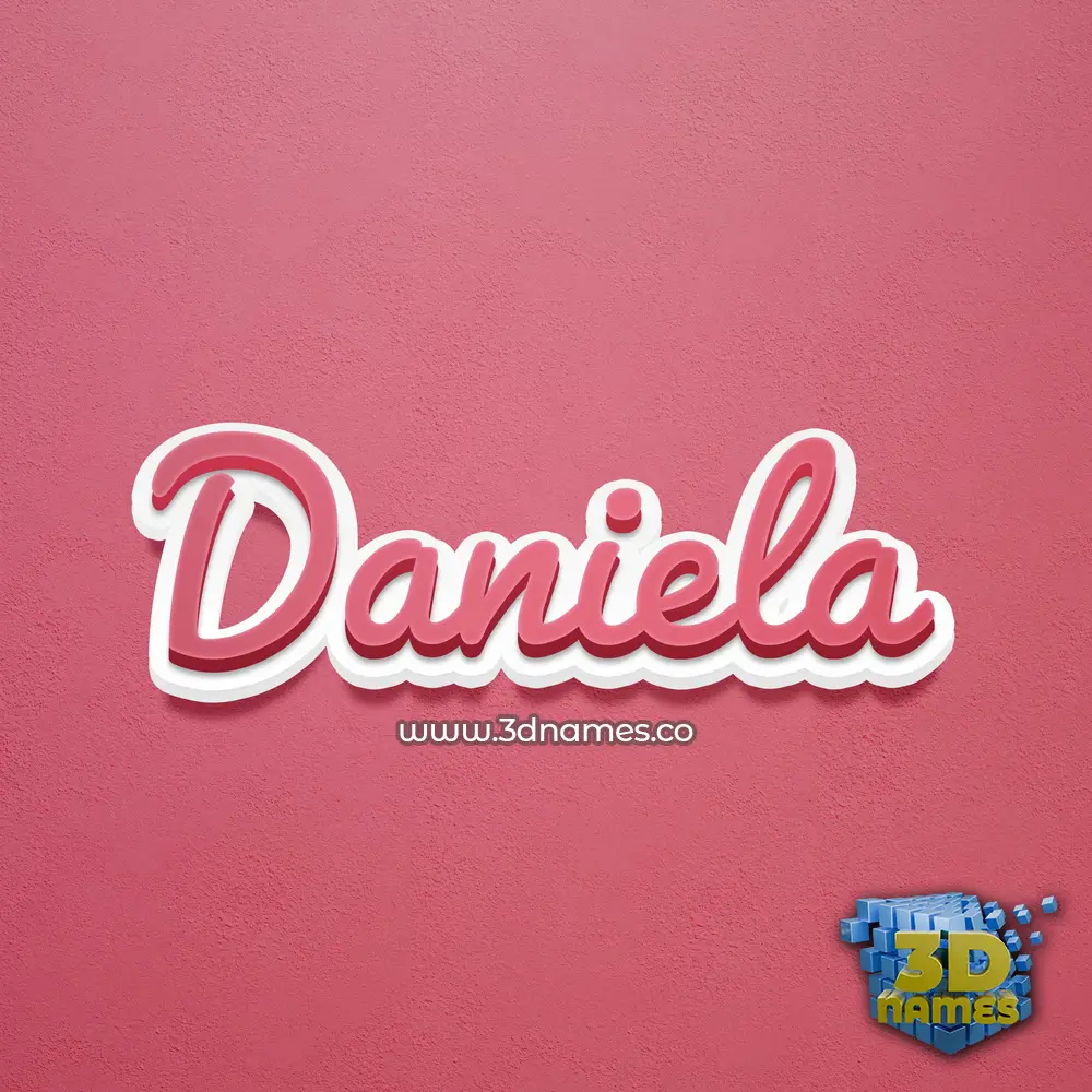 daniela in Red Scribble style - 3D name wallpaper