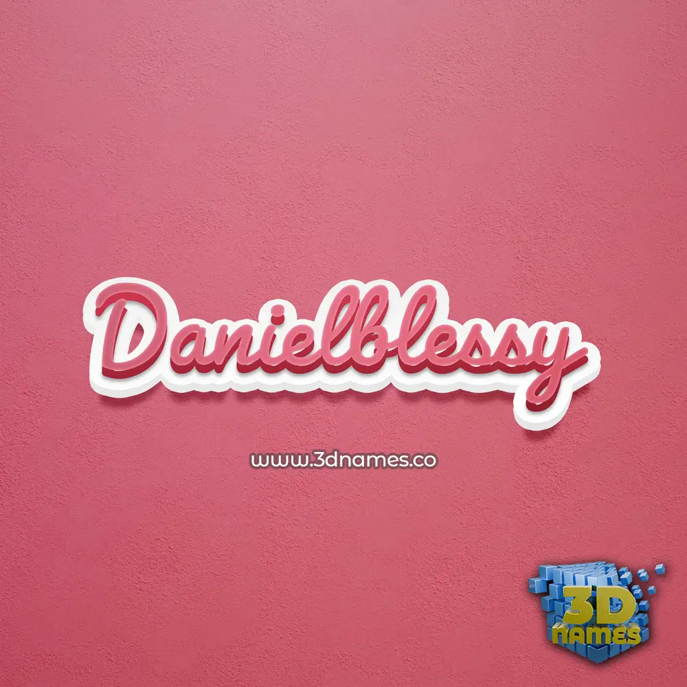 danielblessy in Red Scribble style - 3D name wallpaper