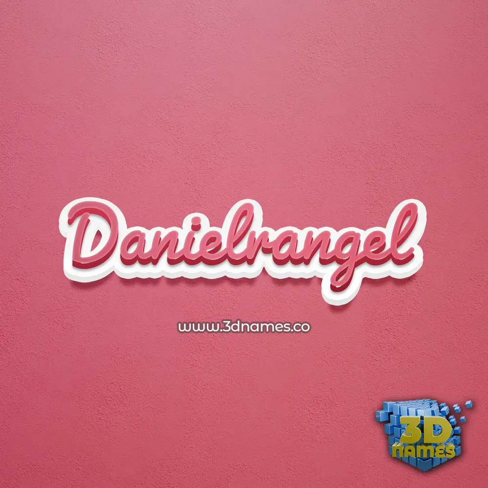 danielrangel in Red Scribble style - 3D name wallpaper