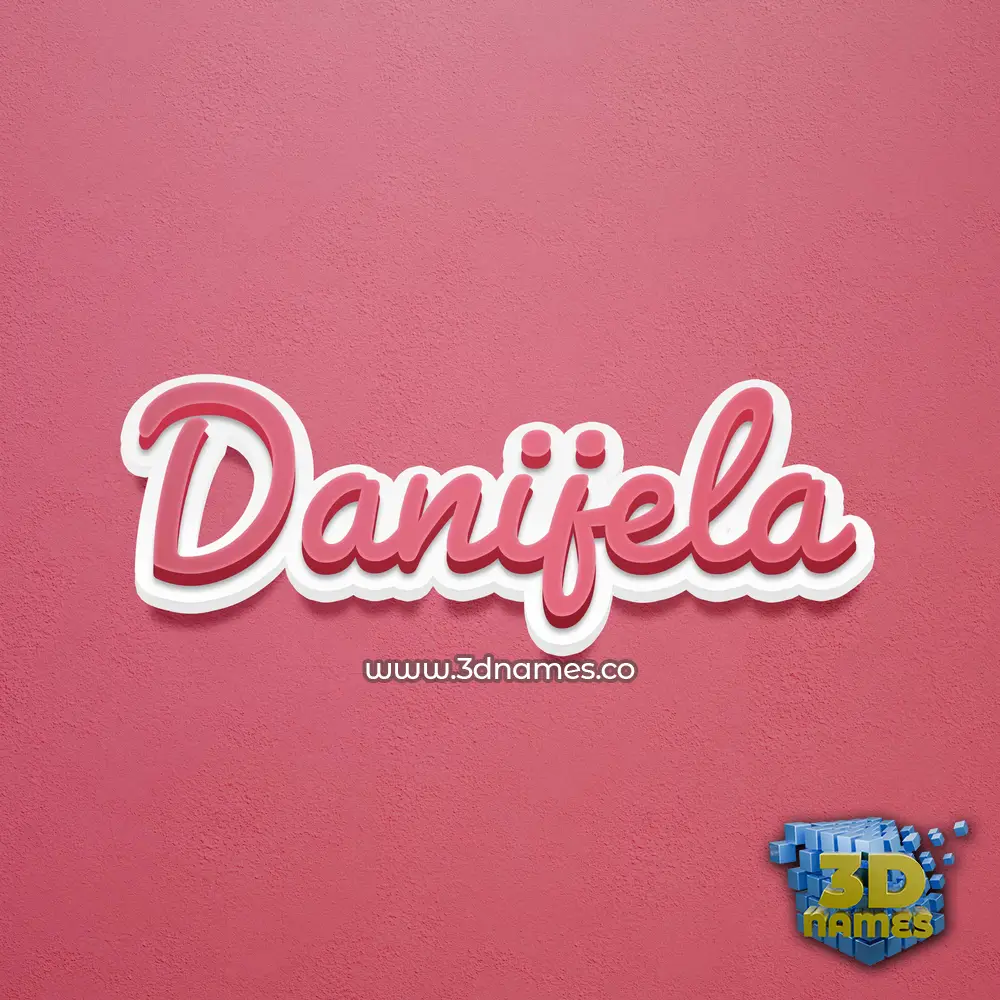 danijela in Red Scribble style - 3D name wallpaper