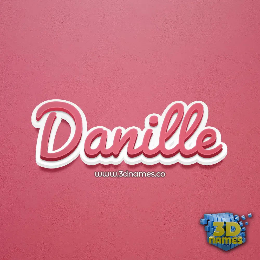 danille in Red Scribble style - 3D name wallpaper