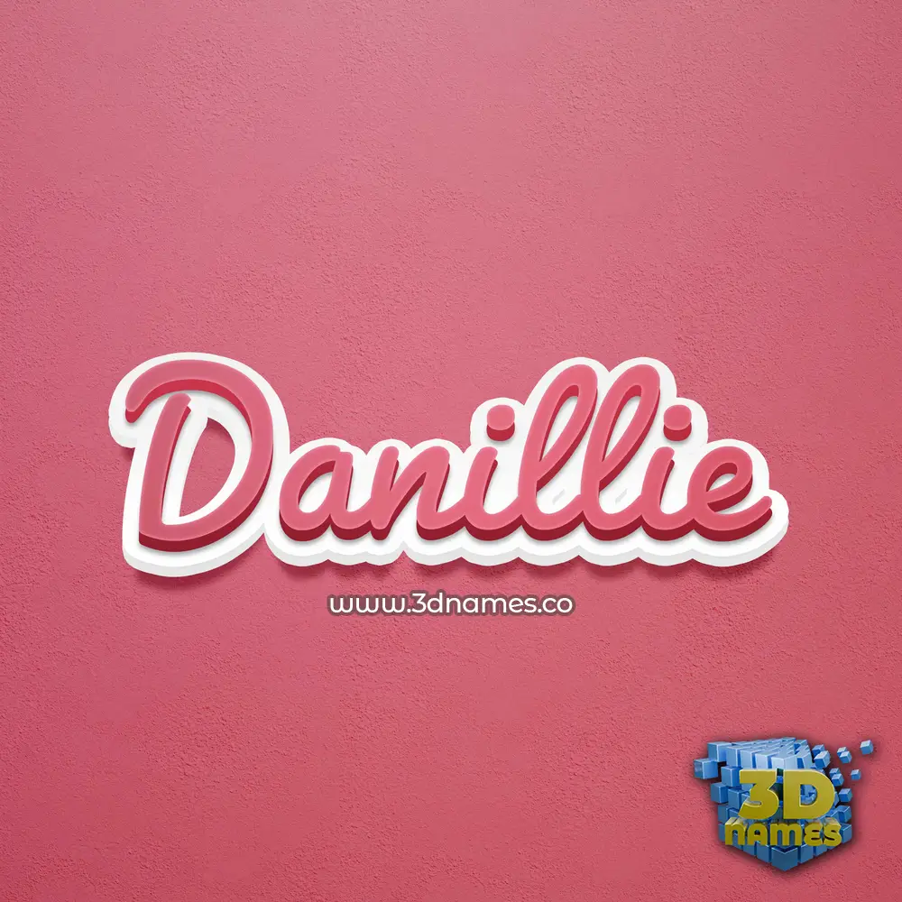 danillie in Red Scribble style - 3D name wallpaper