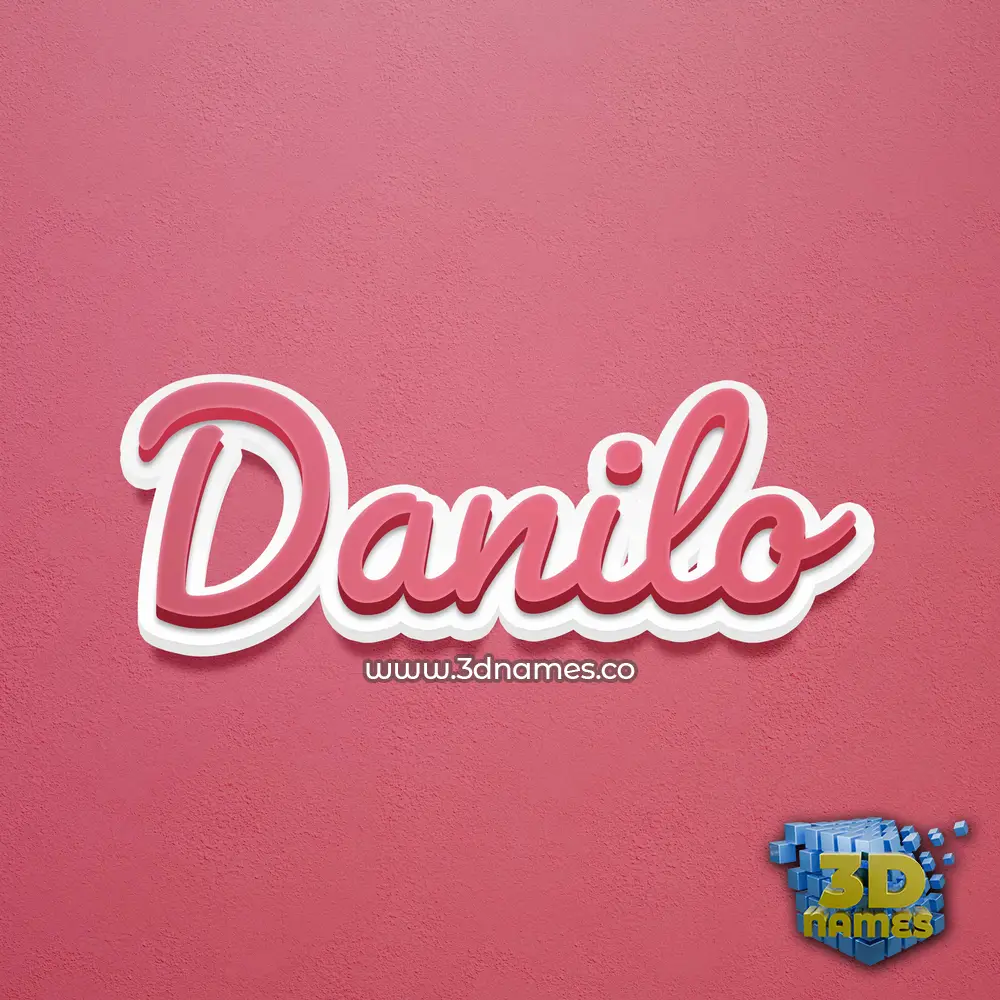 danilo in Red Scribble style - 3D name wallpaper