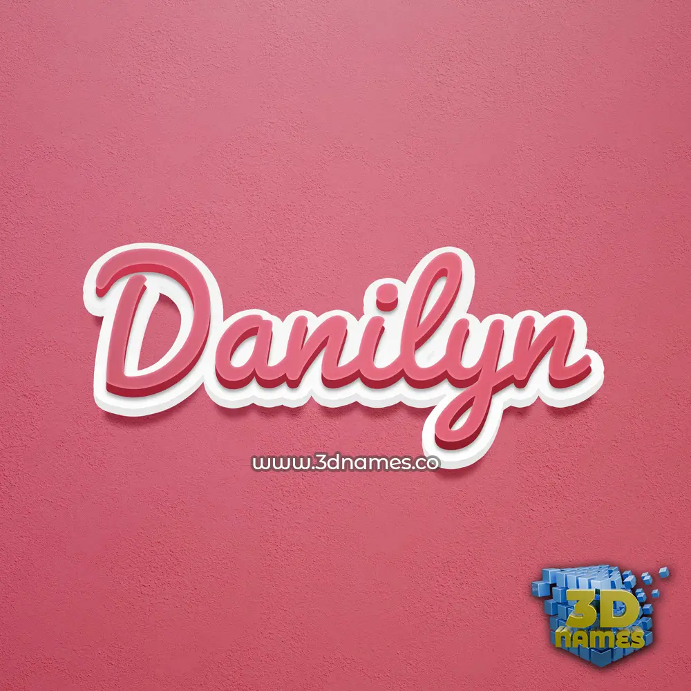 danilyn in Red Scribble style - 3D name wallpaper