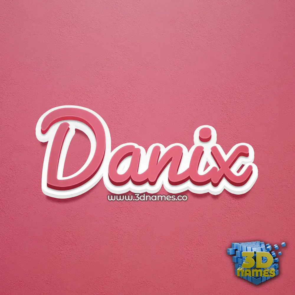 danix in Red Scribble style - 3D name wallpaper