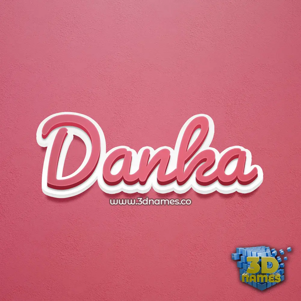 danka in Red Scribble style - 3D name wallpaper