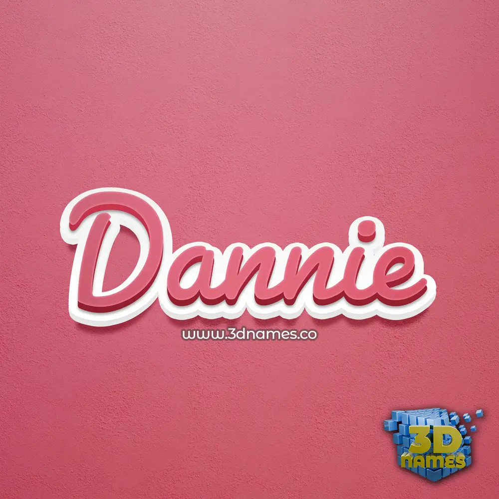 dannie in Red Scribble style - 3D name wallpaper