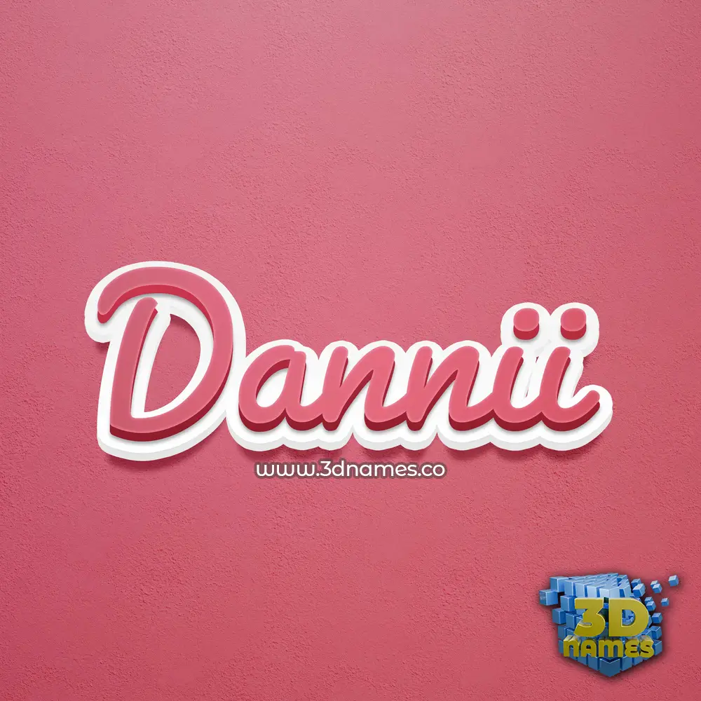 dannii in Red Scribble style - 3D name wallpaper