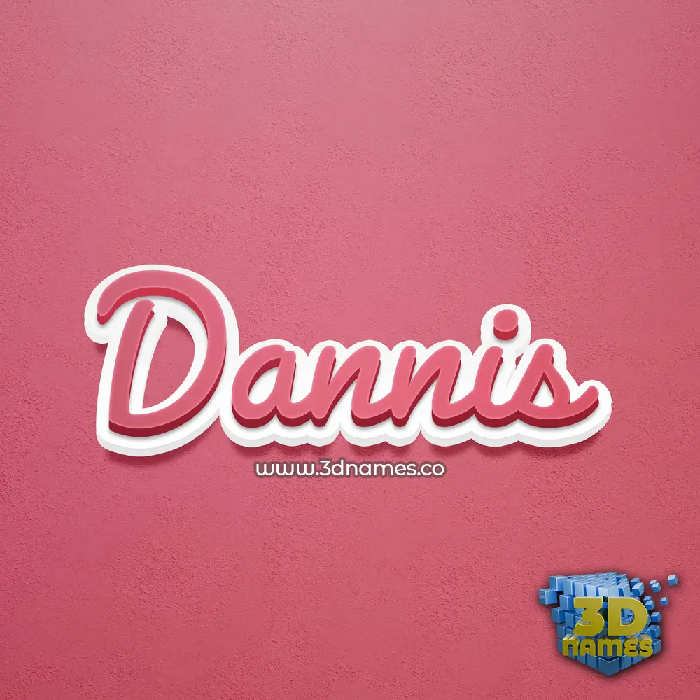 dannis in Red Scribble style - 3D name wallpaper