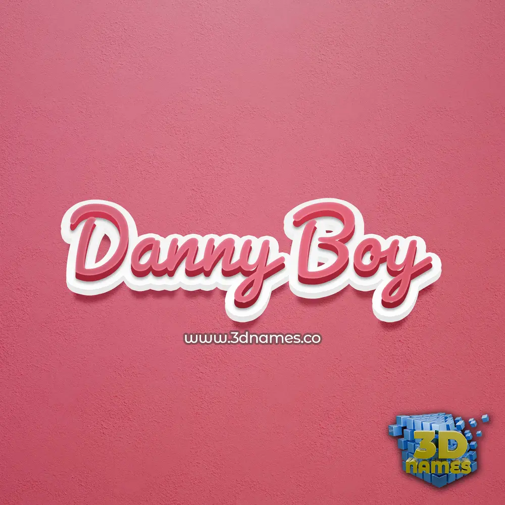 danny boy in Red Scribble style - 3D name wallpaper