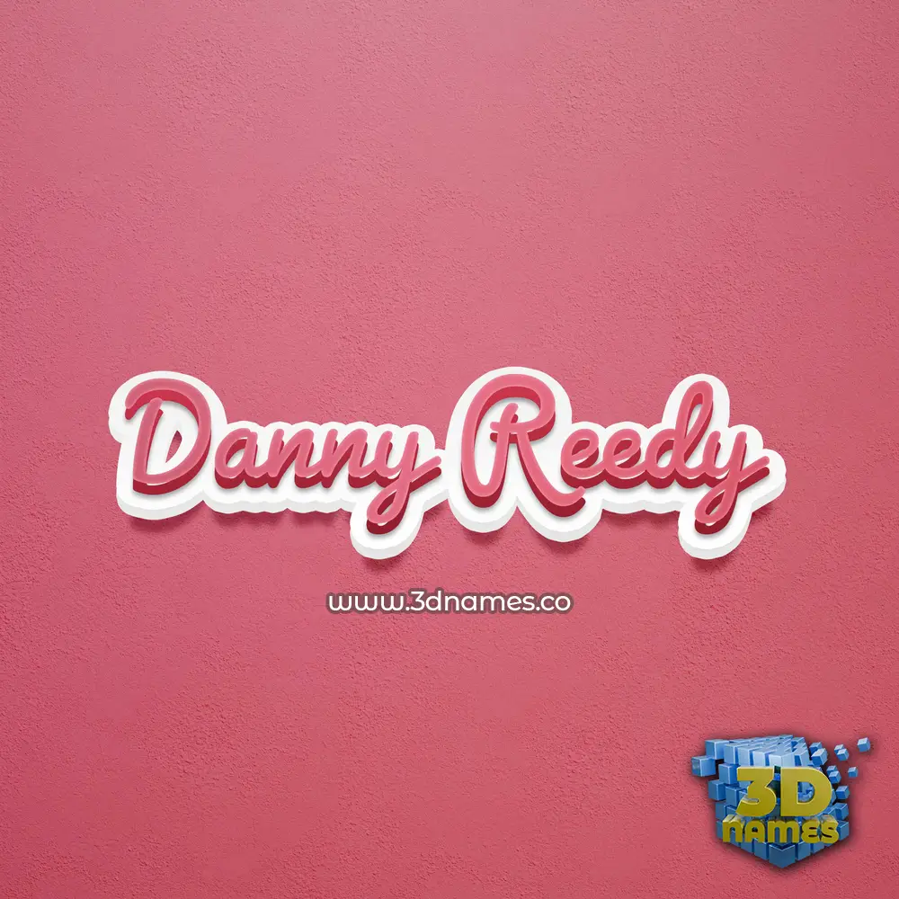 danny reedy in Red Scribble style - 3D name wallpaper