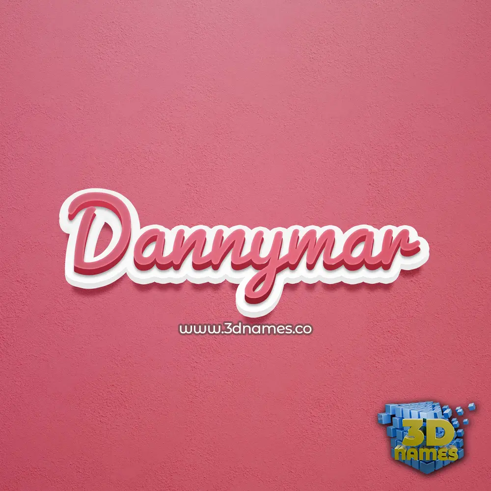 dannymar in Red Scribble style - 3D name wallpaper