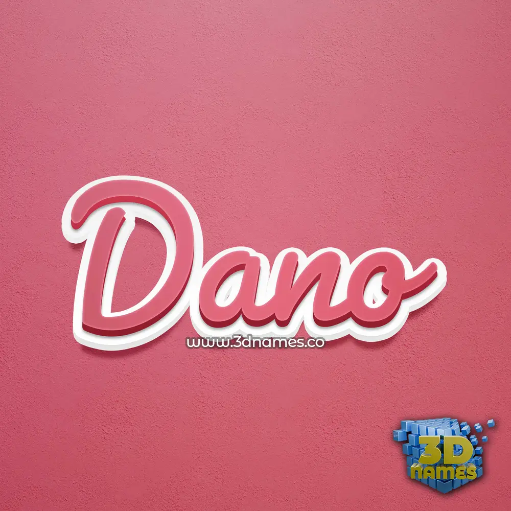 dano in Red Scribble style - 3D name wallpaper
