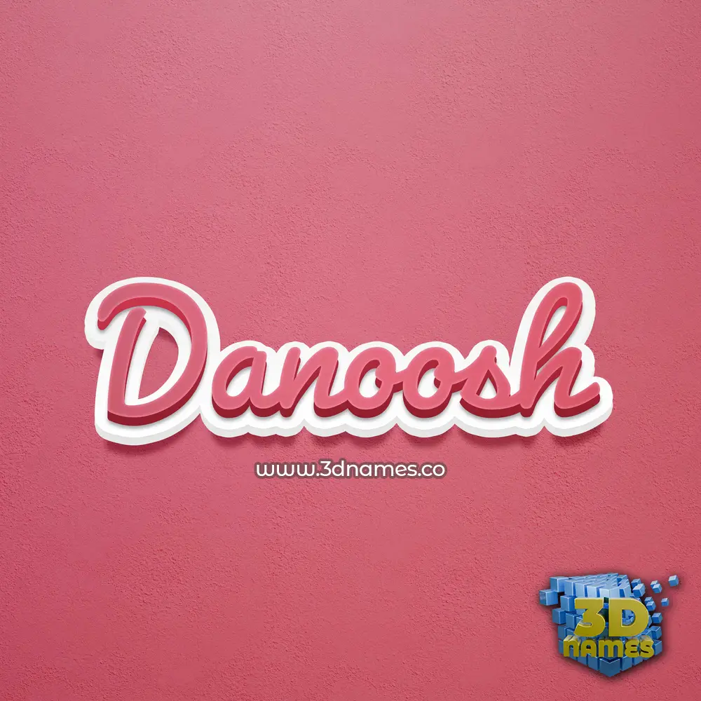 danoosh in Red Scribble style - 3D name wallpaper