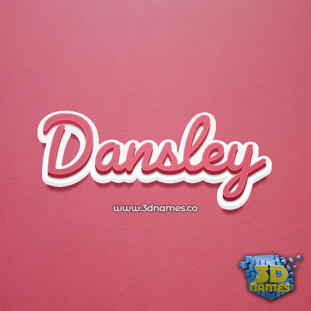 dansley in Red Scribble style - 3D name wallpaper