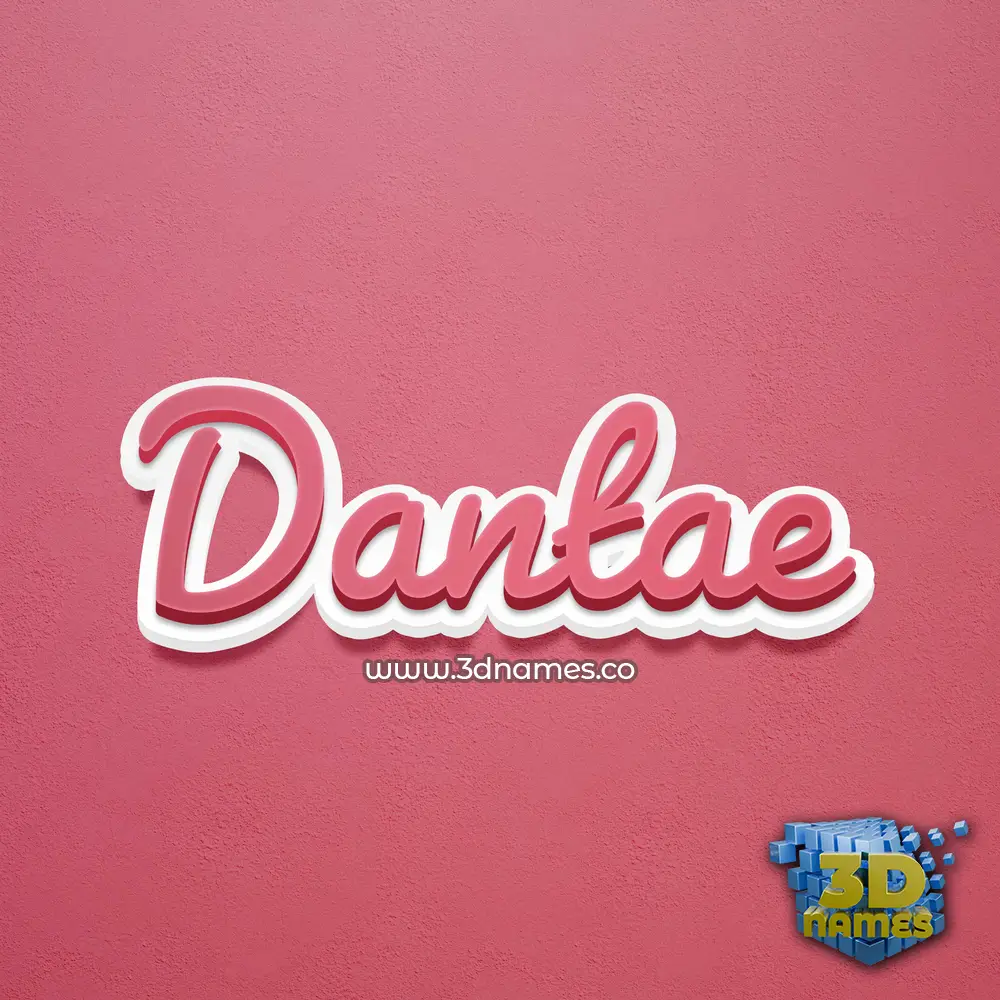 dantae in Red Scribble style - 3D name wallpaper