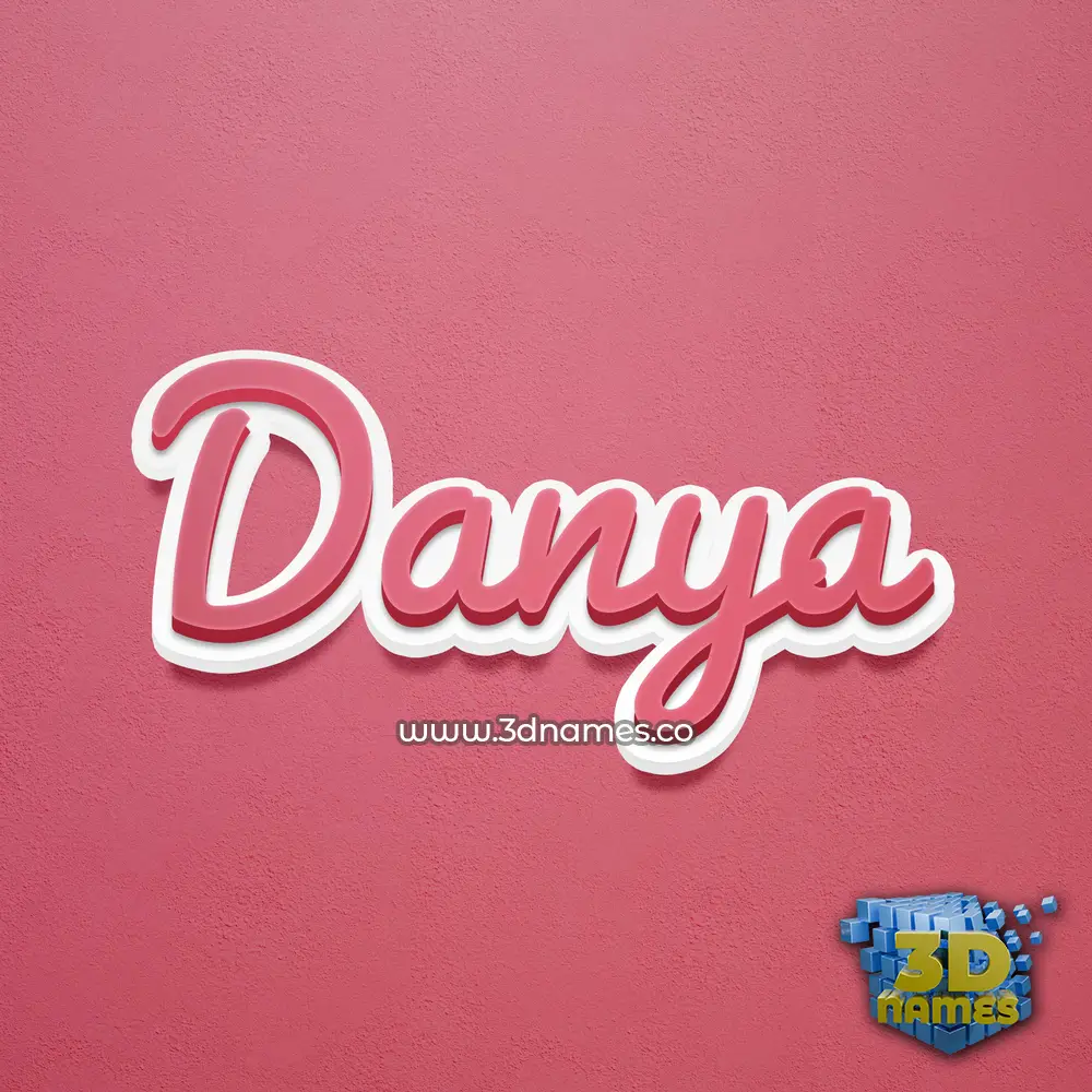 danya in Red Scribble style - 3D name wallpaper