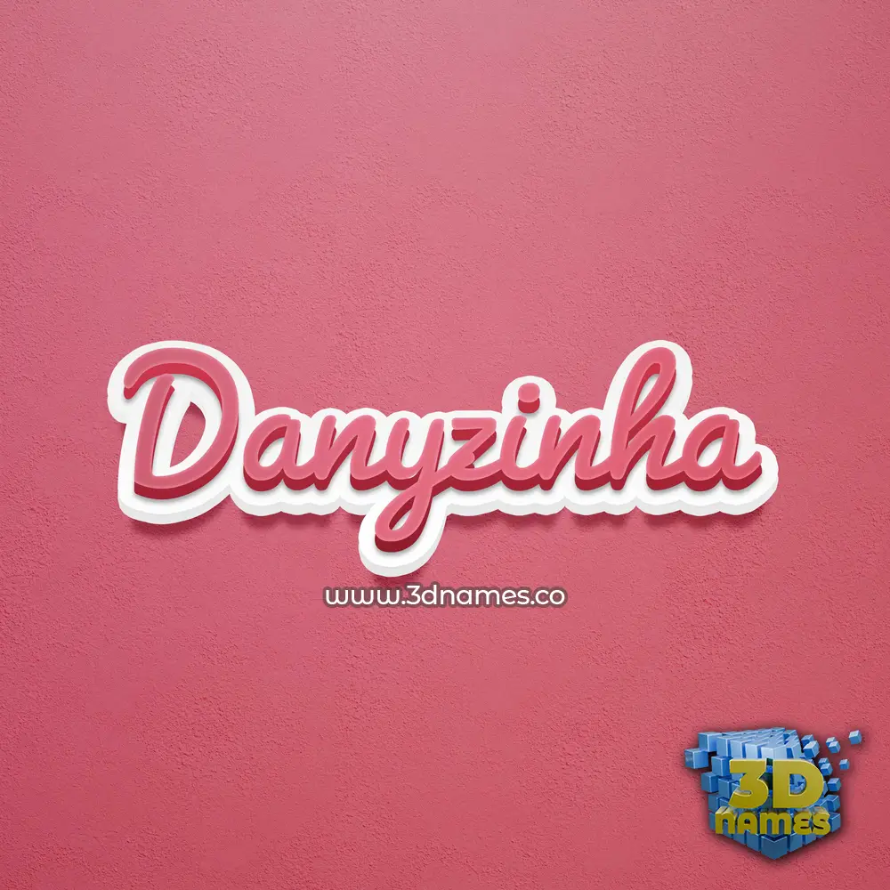 danyzinha in Red Scribble style - 3D name wallpaper