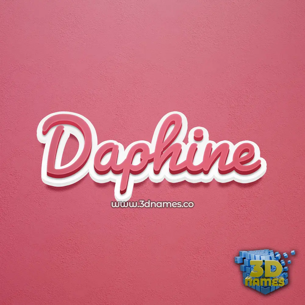 daphine in Red Scribble style - 3D name wallpaper