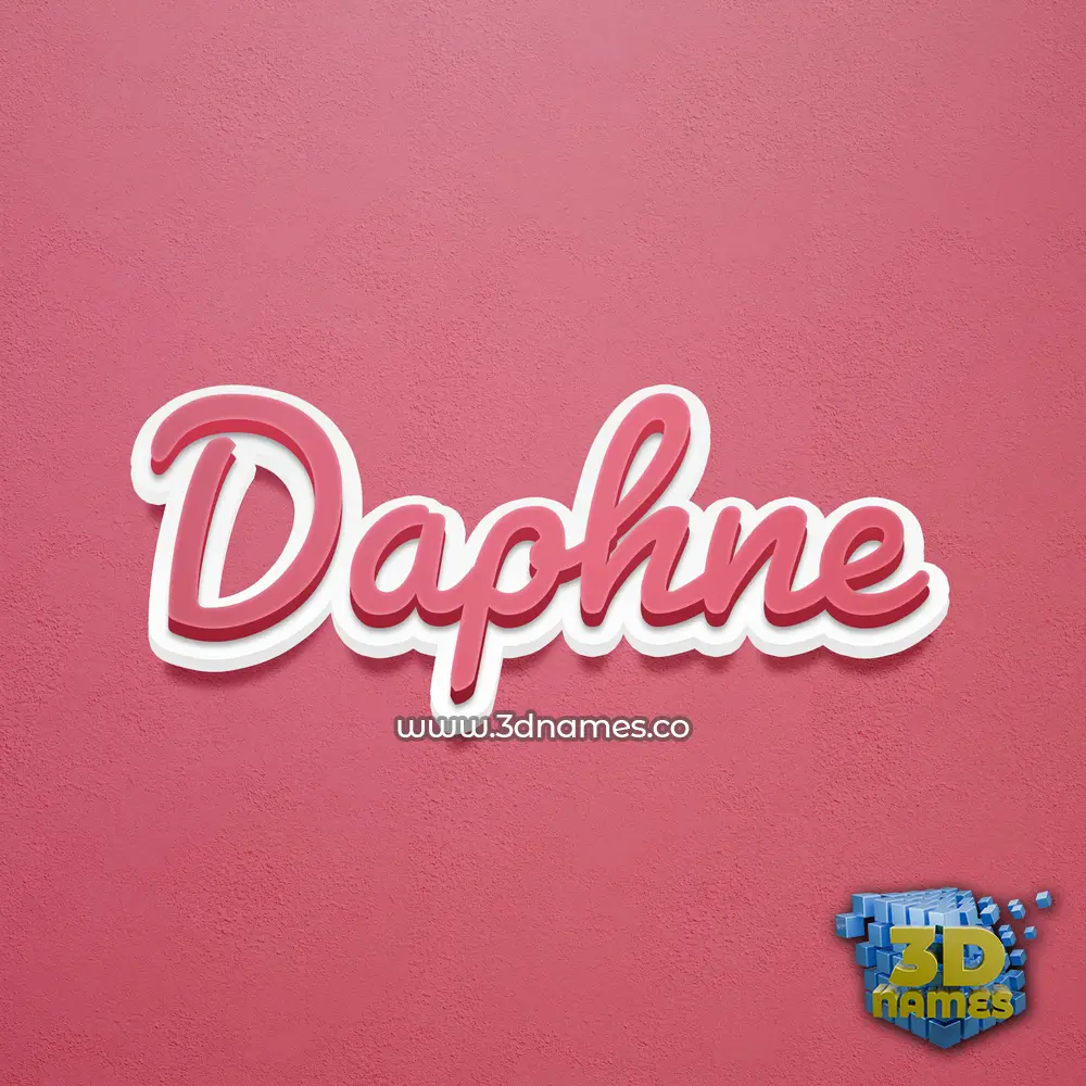 daphne in Red Scribble style - 3D name wallpaper