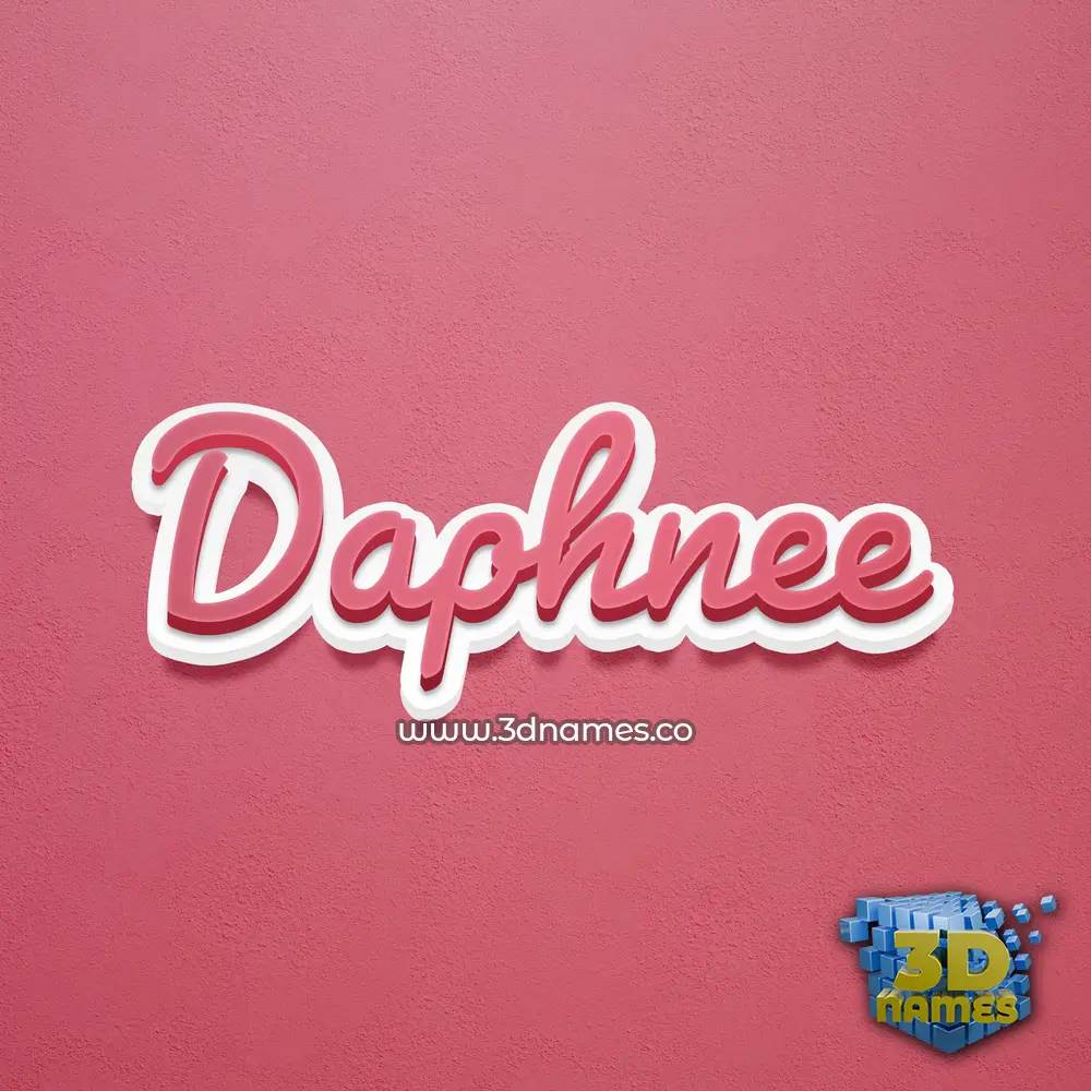 daphnee in Red Scribble style - 3D name wallpaper