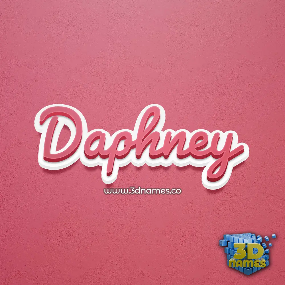 daphney in Red Scribble style - 3D name wallpaper