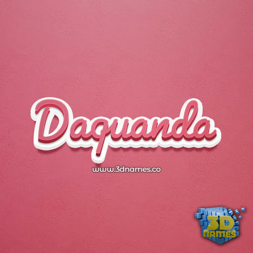 daquanda in Red Scribble style - 3D name wallpaper