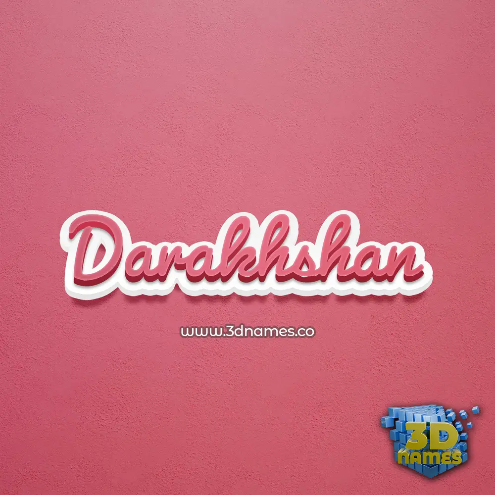darakhshan in Red Scribble style - 3D name wallpaper