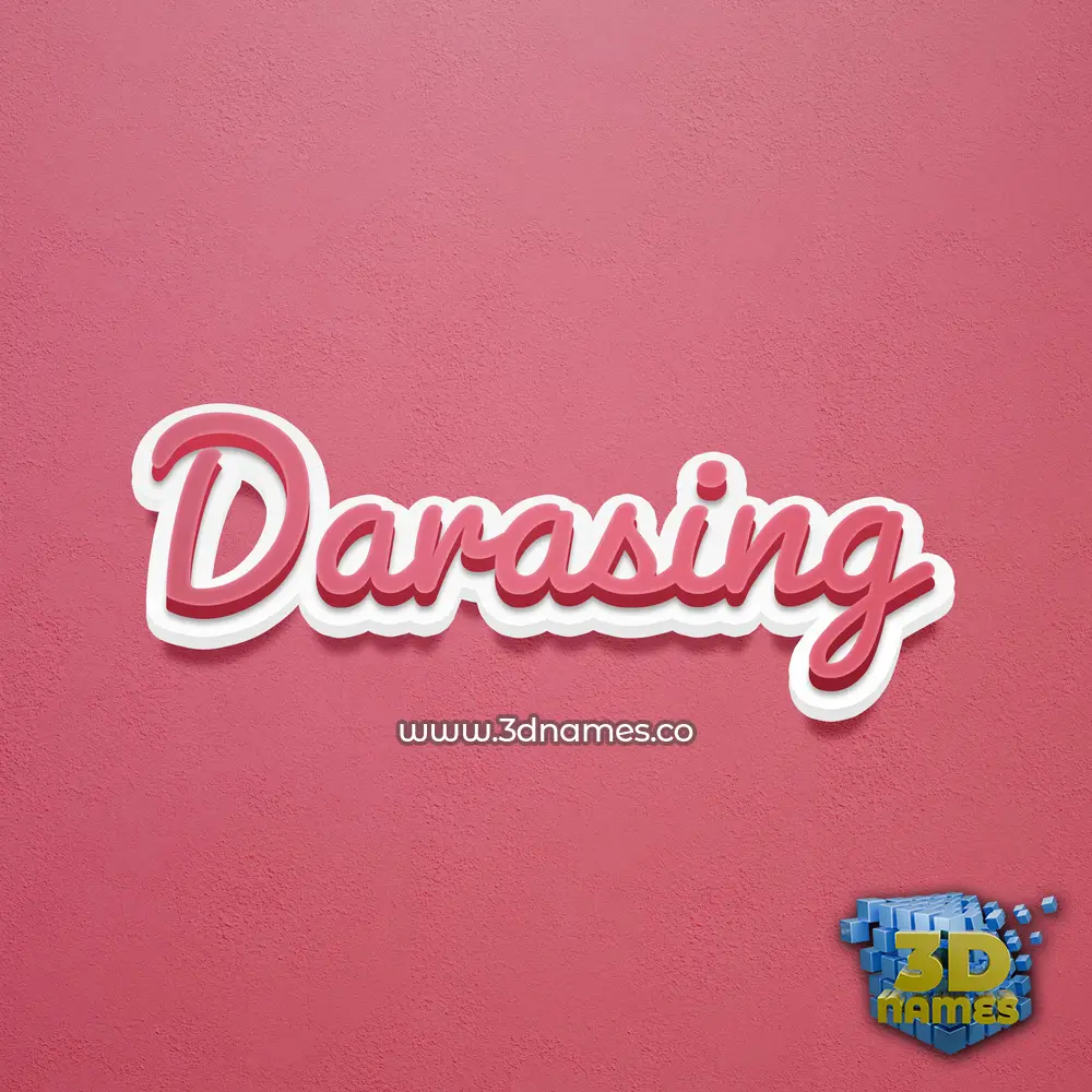 darasing in Red Scribble style - 3D name wallpaper
