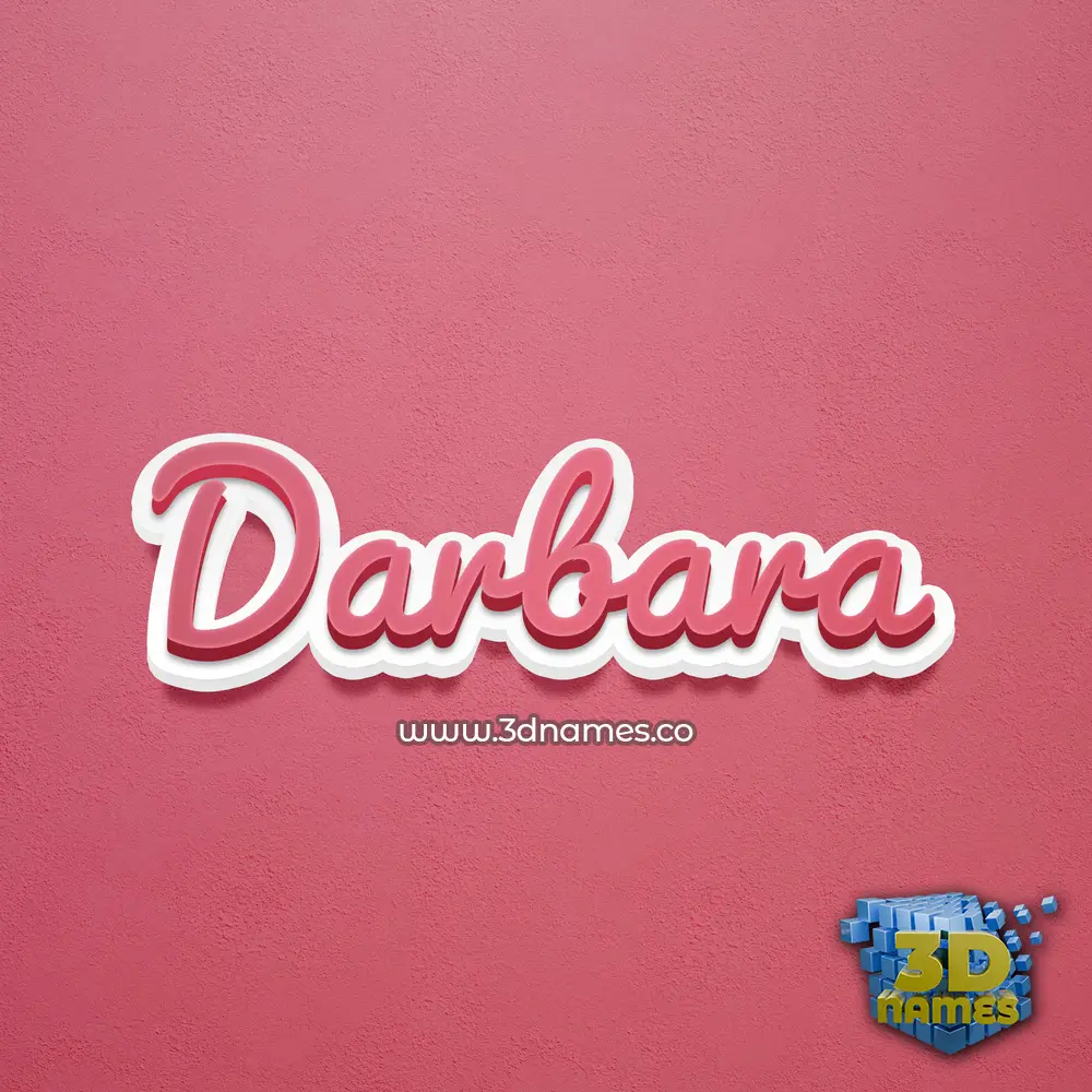 darbara in Red Scribble style - 3D name wallpaper