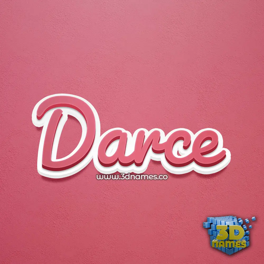 darce in Red Scribble style - 3D name wallpaper
