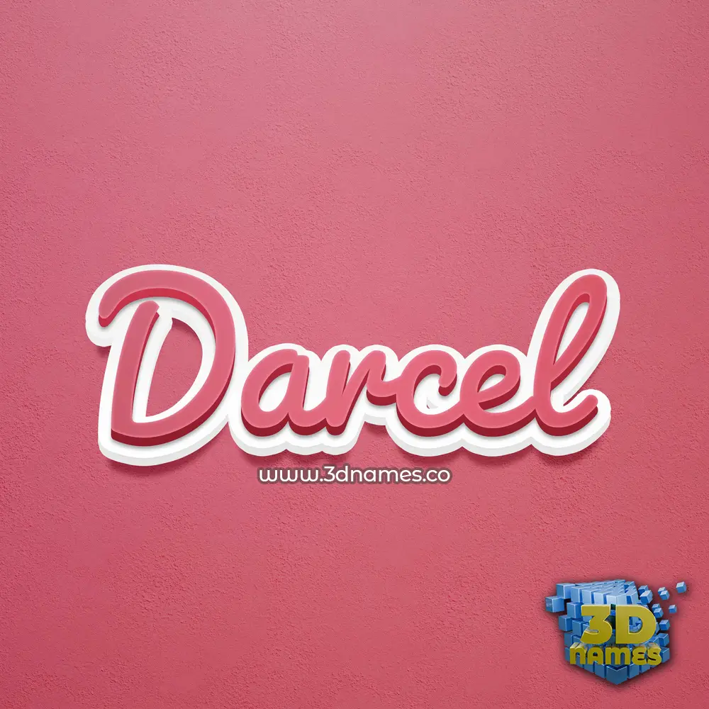 darcel in Red Scribble style - 3D name wallpaper