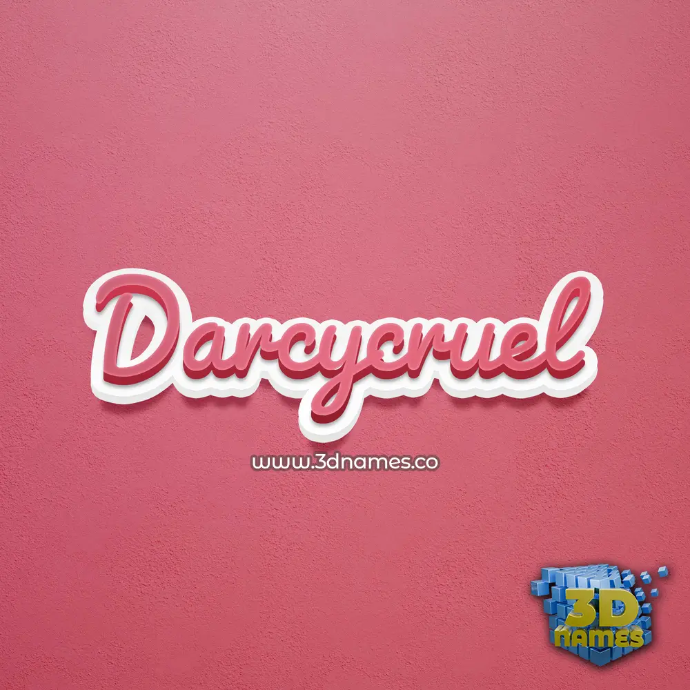 darcycruel in Red Scribble style - 3D name wallpaper
