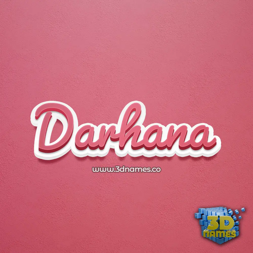 darhana in Red Scribble style - 3D name wallpaper