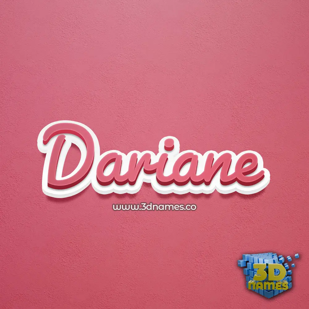 dariane in Red Scribble style - 3D name wallpaper