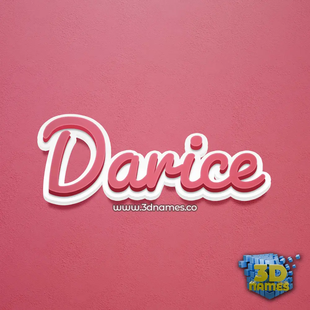 darice in Red Scribble style - 3D name wallpaper