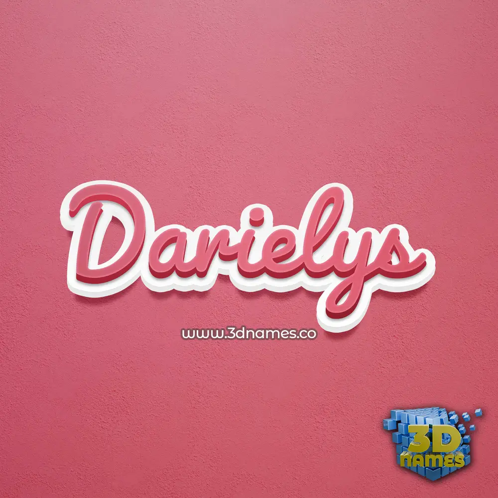 darielys in Red Scribble style - 3D name wallpaper