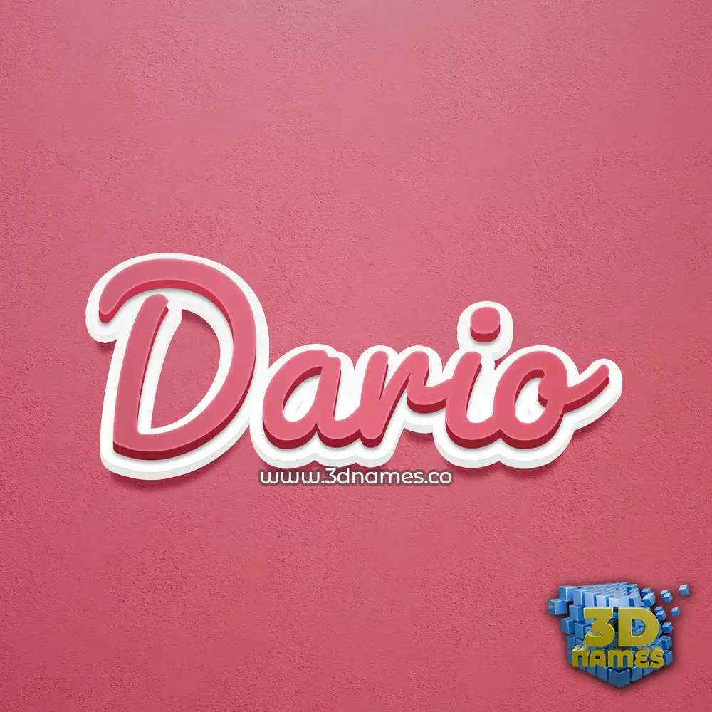 dario in Red Scribble style - 3D name wallpaper