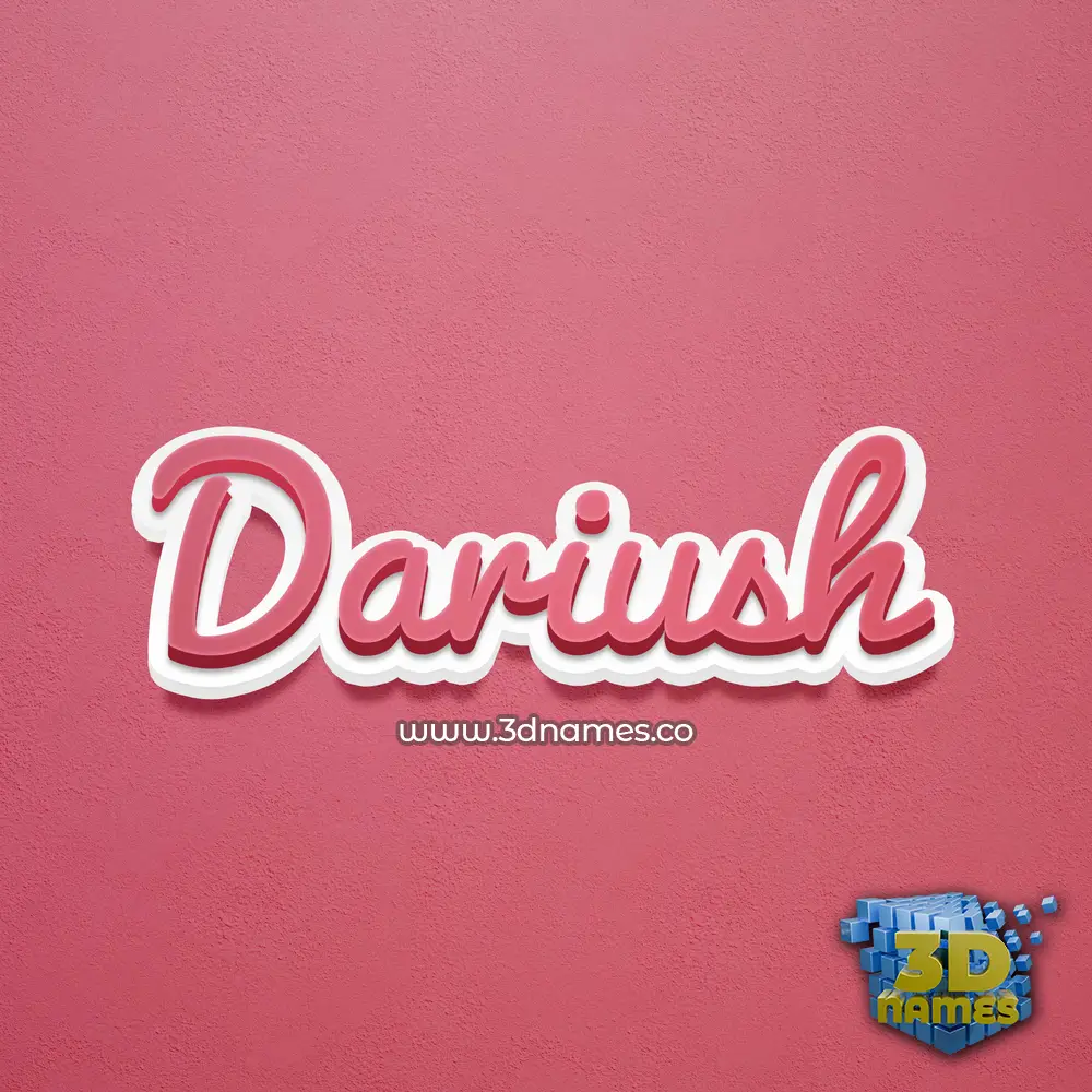 dariush in Red Scribble style - 3D name wallpaper