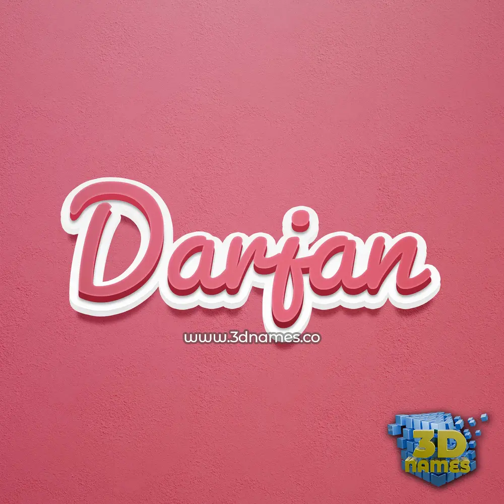 darjan in Red Scribble style - 3D name wallpaper