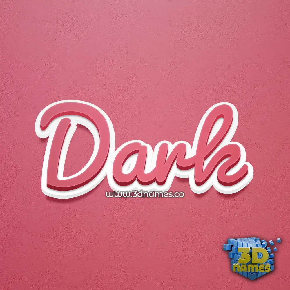 dark in Red Scribble style - 3D name wallpaper